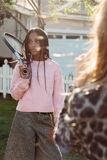 ANIMAL PRINT DENIM BERMUDA SHORTS - Brown by Zara