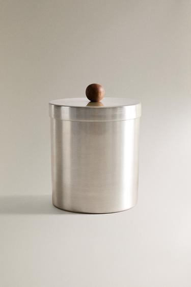 METAL BATHROOM STORAGE JAR - Silver by Zara - Image 0