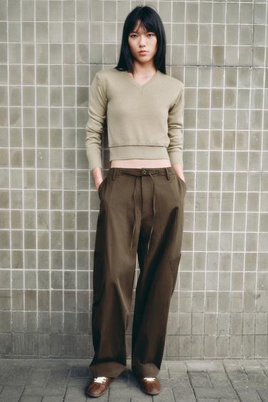 BUTTON DETAIL KNIT SWEATER - Beige by Zara