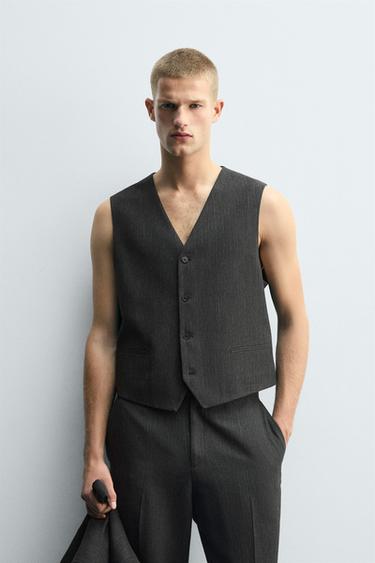 LIMITED EDITION STRUCTURED WAISTCOAT - Greenish by Zara
