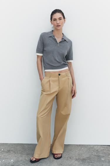 ZW COLLECTION CHINO TROUSERS - Beige by Zara - Image 0