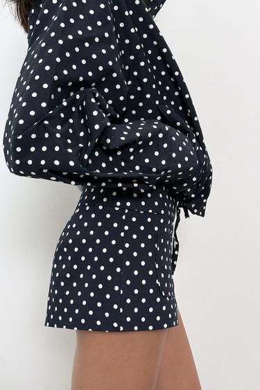 MINI POCKET SHORTS - Blue/White by Zara