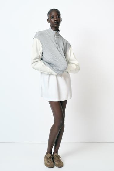 CONTRAST T-SHIRT AND VEST - Grey marl by Zara - Image 0
