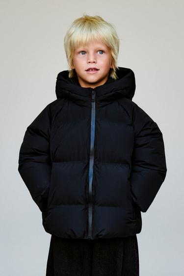 WATER-REPELLENT HOODED PADDED JACKET - Black by Zara