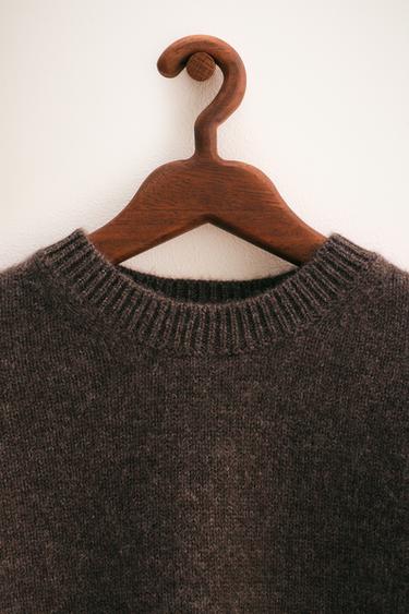 ZARA TIMELESS - CASHMERE KNIT JUMPER - Brown marl by Zara