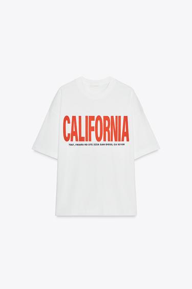 OVERSIZED TEXT T-SHIRT - White by Zara