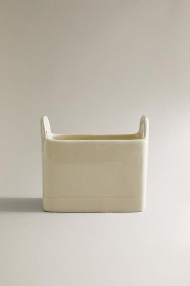 CERAMIC PEG BASKET - Cream by Zara - Image 0