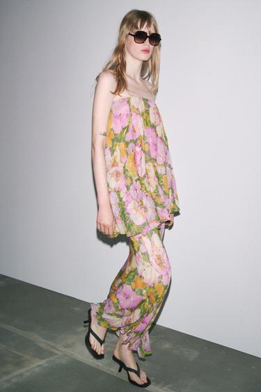 FLORAL PRINT DRESS ZW COLLECTION LIMITED EDITION - Green by Zara