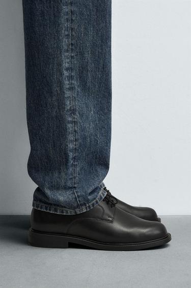 LEATHER SMART SHOES - Black by Zara - Image 0