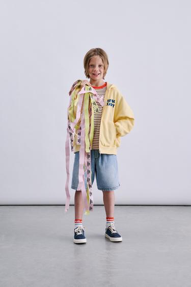 PRINTED HOODIE - Yellow by Zara
