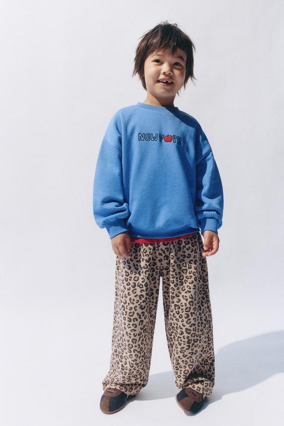 BALLOON PLUSH TROUSERS ANIMAL PRINT - Ochre by Zara - Image 0