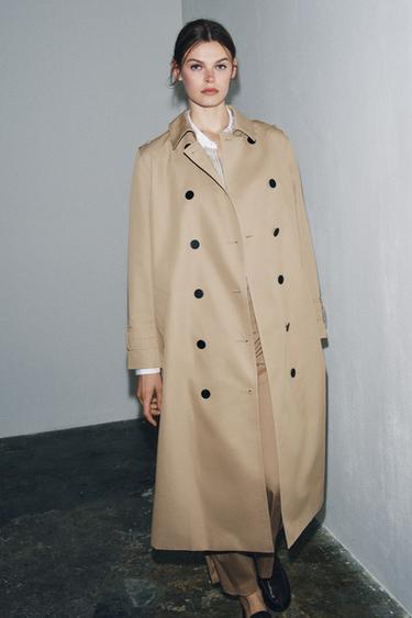 WATER REPELLENT DOUBLE-BREASTED TRENCH COAT ZW COLLECTION - Light camel by Zara