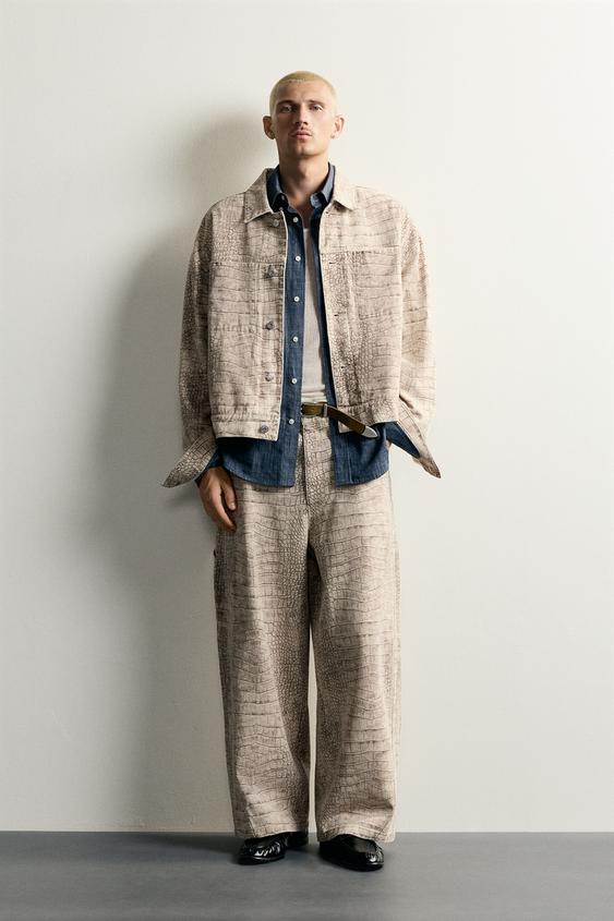 RELAXED FIT ANIMAL PRINT JACKET - Snake by Zara - Image 0