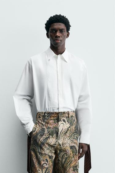 LIMITED EDITION SHIRT WITH BOW DETAIL ON THE CHEST - White by Zara