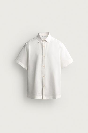 LINEN/COTTON REGULAR FIT SHIRT - White by Zara