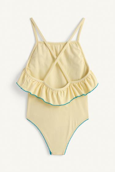 LIMITED EDITION EMBROIDERED SWIMSUIT - Vanilla by Zara