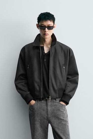 QUILTED TECHNICAL JACKET - Anthracite Grey by Zara