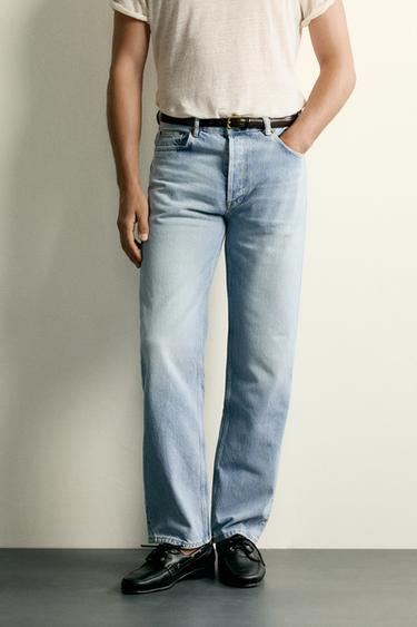 STRAIGHT-LEG JEANS - Blue by Zara