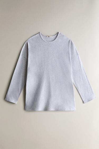 RIBBED COTTON T-SHIRT - Grey by Zara