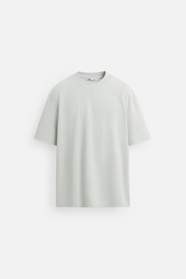 BASIC REGULAR FIT T-SHIRT - Pearl grey by Zara