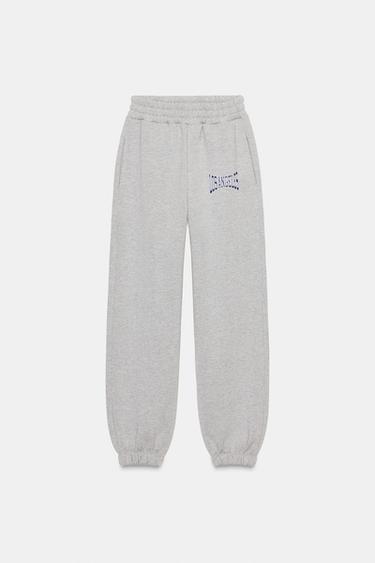 SHINY JOGGERS - Grey marl by Zara