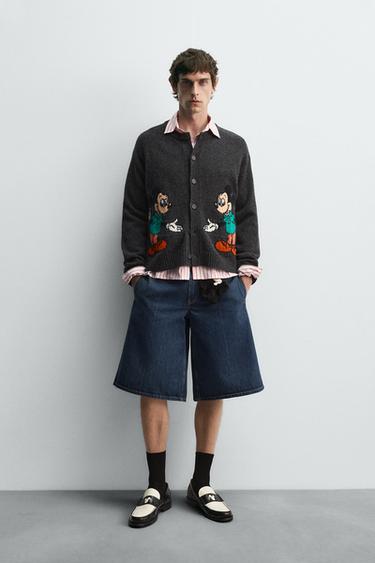 MICKEY MOUSE WOOL CARDIGAN HARRY LAMBERT FOR ZARA X DISNEY - Charcoal by Zara - Image 0