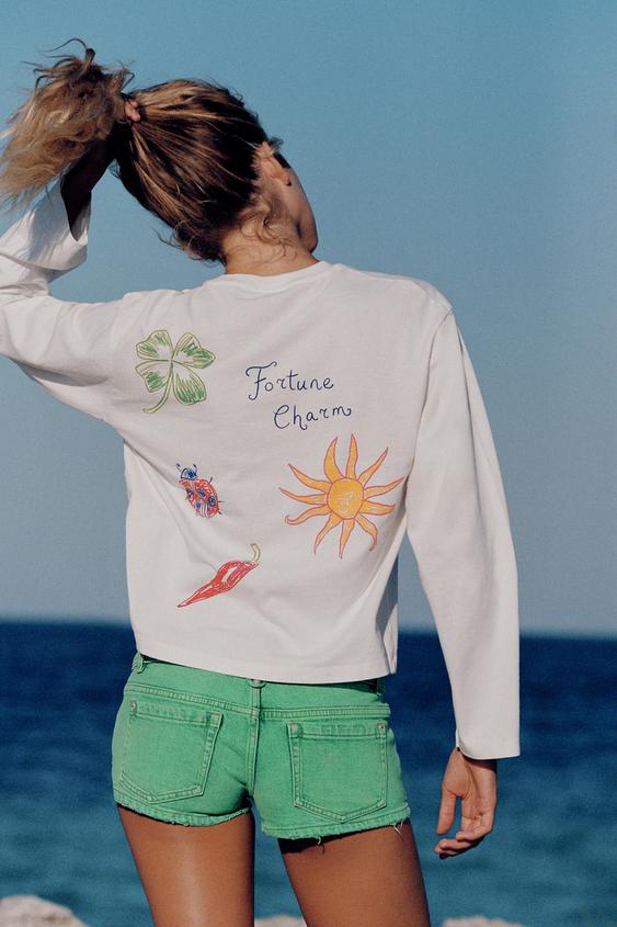 TRF LOW-RISE DENIM MINI SHORTS - Green by Zara - Image 0