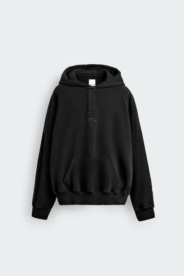 HOODIE POUCH POCKET X SR_A - Black by Zara