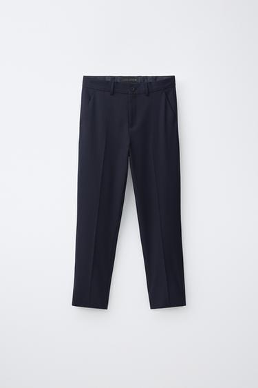 TEXTURED SUIT TROUSERS - Ink blue by Zara