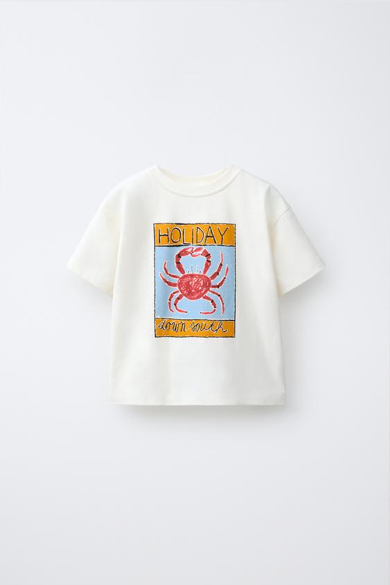 CRAB T-SHIRT ISABELLE VANDEPLASSCHE © - Oyster-white by Zara - Image 0