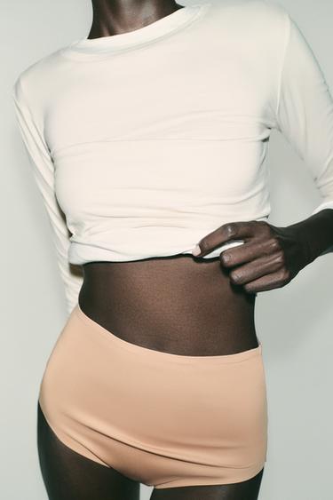 LONG SLEEVE T-SHIRT - Stone by Zara