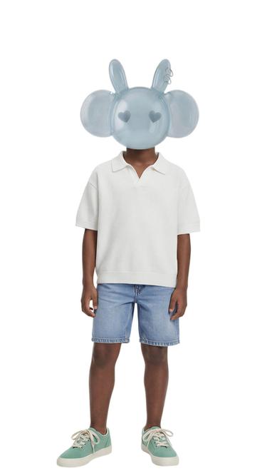 STRAIGHT DENIM BERMUDA SHORTS - Blue by Zara