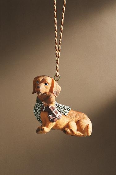 DOG COUPLE CHRISTMAS TREE DECORATION - Brown by Zara