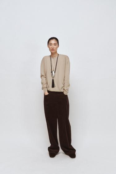 100% EXTRA SOFT WOOL JUMPER - Beige by Zara