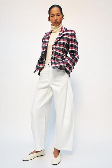 FLAT LEATHER BALLET FLATS - Ecru White by Zara