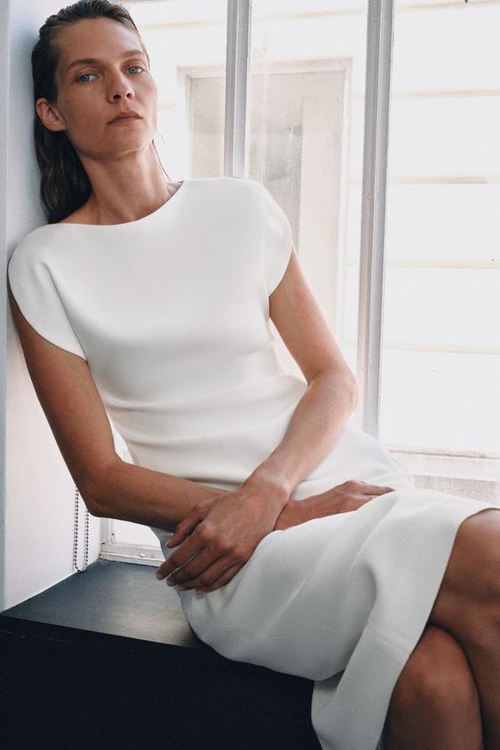 ZW COLLECTION MIDI DRESS - Oyster-white by Zara - Image 0
