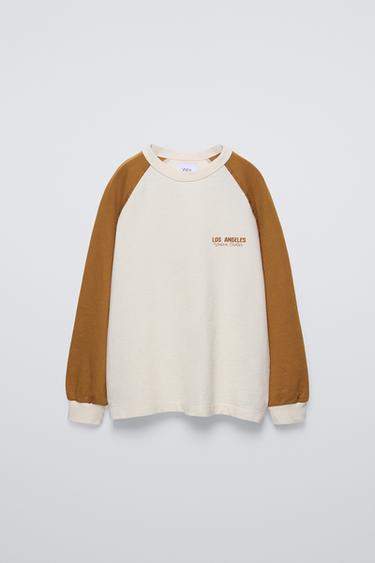 RAGLAN SLEEVE T-SHIRT - Ecru/Yellow by Zara - Image 0