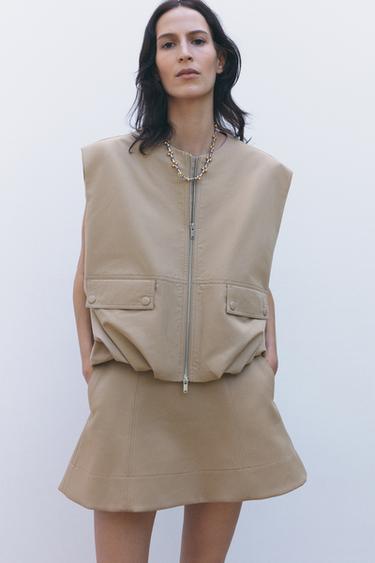 ZW COLLECTION OVERSIZE WAISTCOAT - Beige by Zara - Image 0