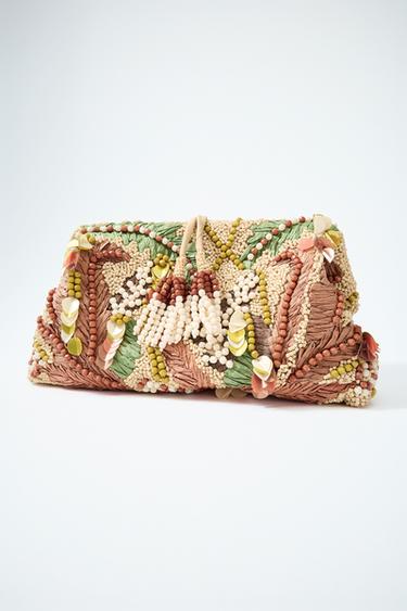 BEADED PRINT POUCH BAG - Multicoloured by Zara