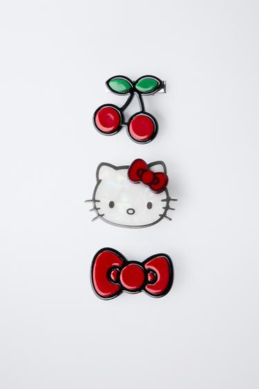 3-PACK OF HELLO KITTY © SANRIO HAIR CLIPS - Red by Zara