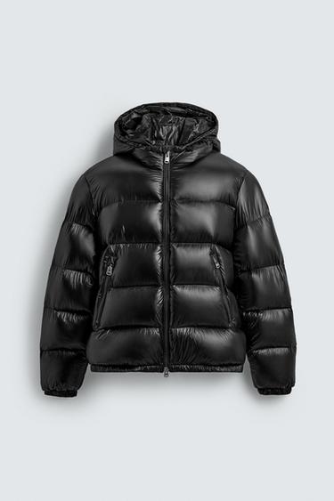 100% FEATHER WATER-REPELLENT PUFFER JACKET - Black by Zara