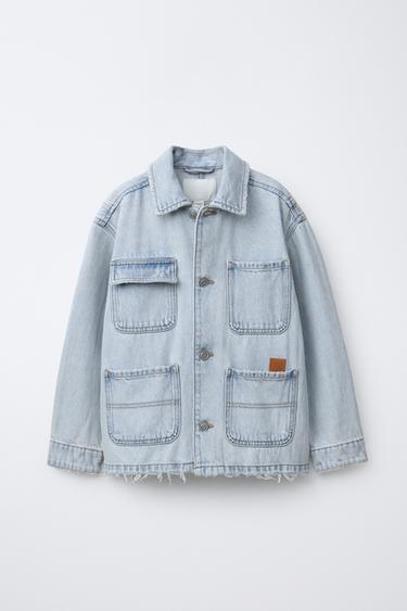 DENIM OVERSHIRT WITH POCKETS - Blue by Zara