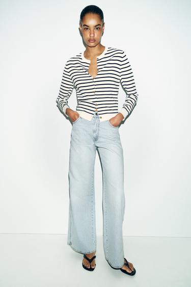 STRIPED KNIT CARDIGAN - striped by Zara