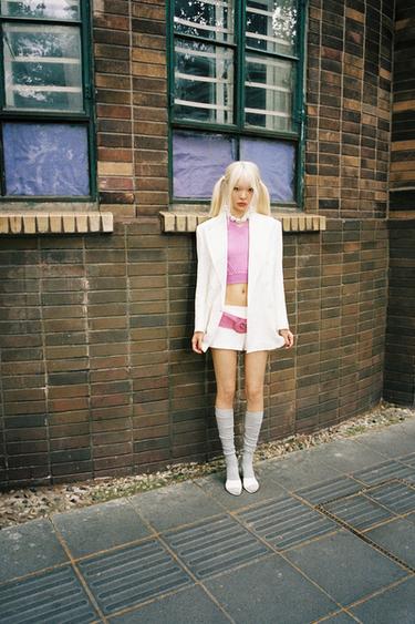 ZW COLLECTION LIMITED EDITION JACQUARD BLAZER - White by Zara