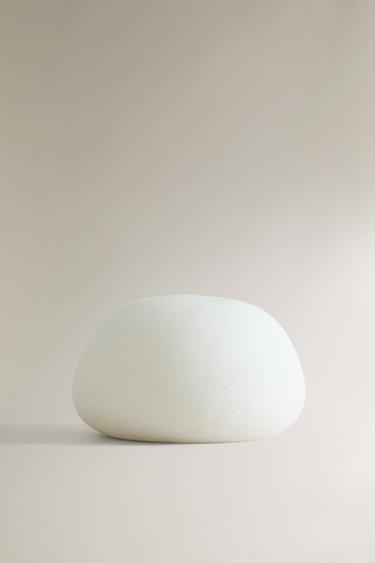 ROUND ALABASTER TABLE LAMP - Ecru by Zara
