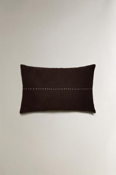 CUSHION COVER WITH STITCHING - Dark brown by Zara - Image 0