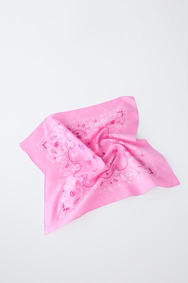 PAISLEY BANDANA - Pink by Zara