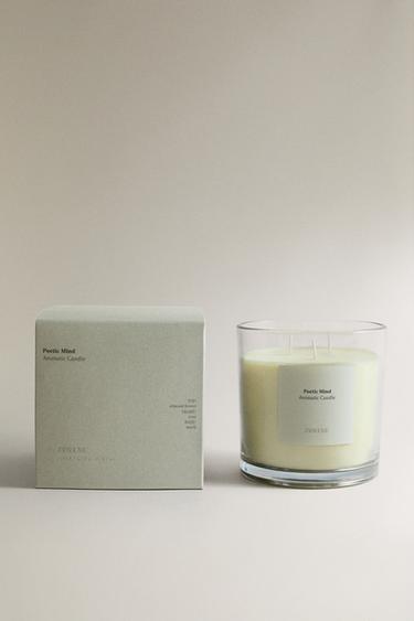 (620 G) POETIC MIND SCENTED CANDLE - Dusty pink by Zara