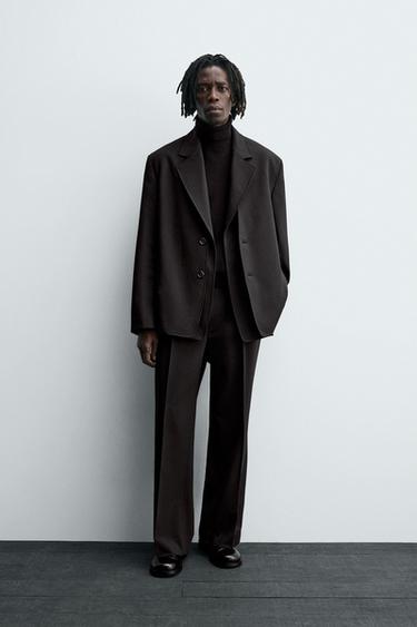 DETACHABLE LAPEL SUIT - Metal mink by Zara