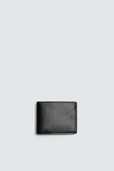CROCODILE EMBOSSED WALLET - Black by Zara